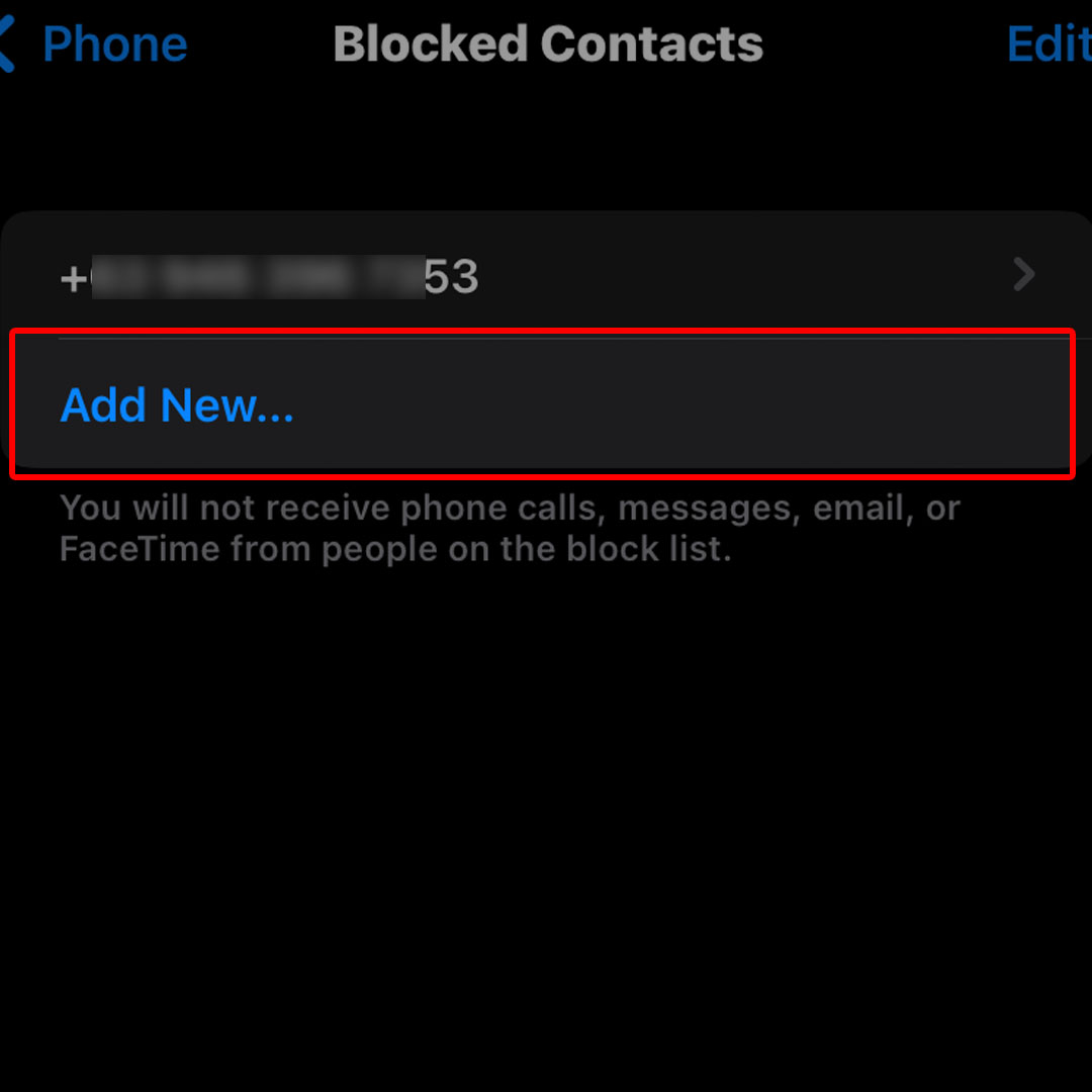iphone14 phone app block contacts4