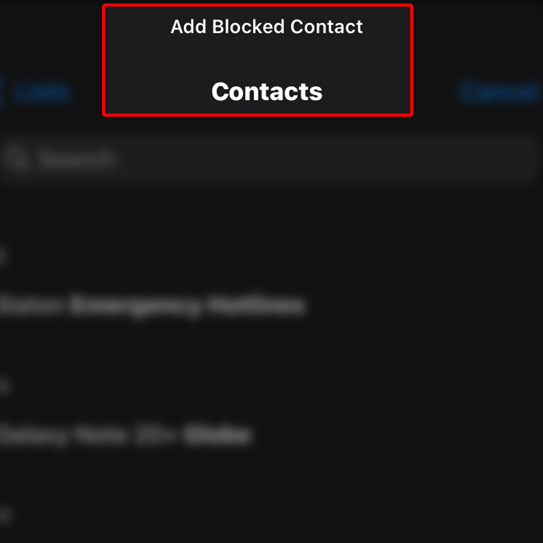 iphone14 phone app block contacts5