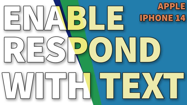 How to Use Respond with Text on iPhone 14