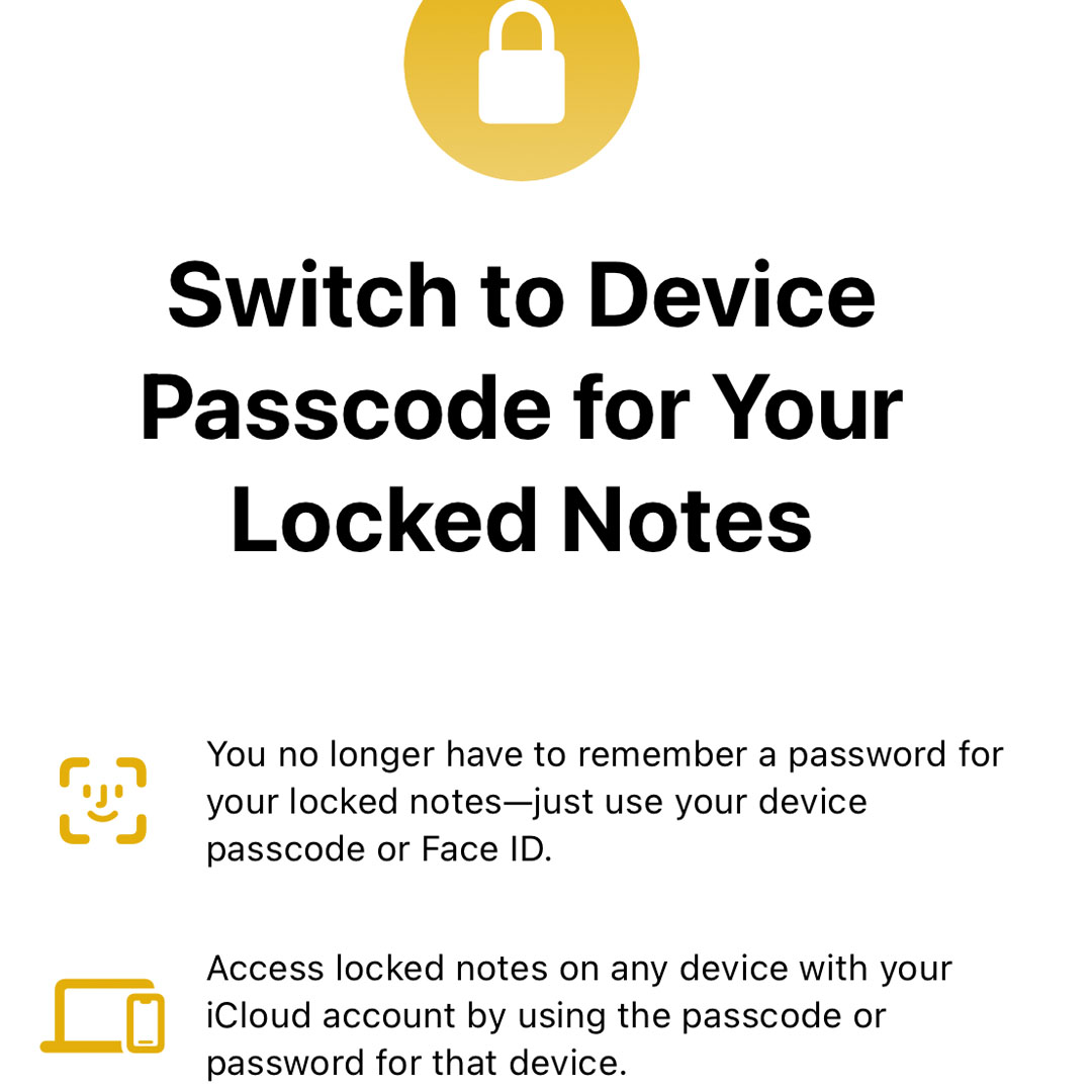 lock individual notes iphone14 5
