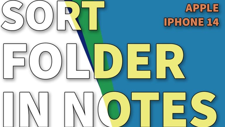 How to Sort Folders in Notes on iPhone 14