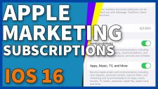 turn off apple marketing subscriptions ios 16 8