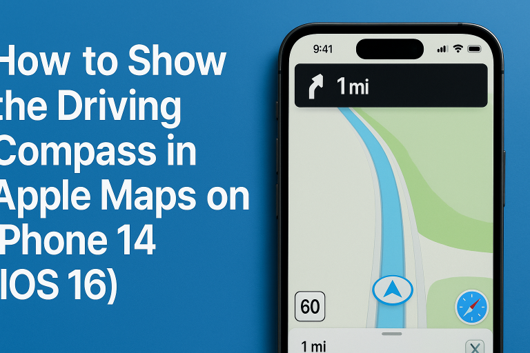 How to Show the Driving Compass in Apple Maps on iPhone 14 (iOS 16)
