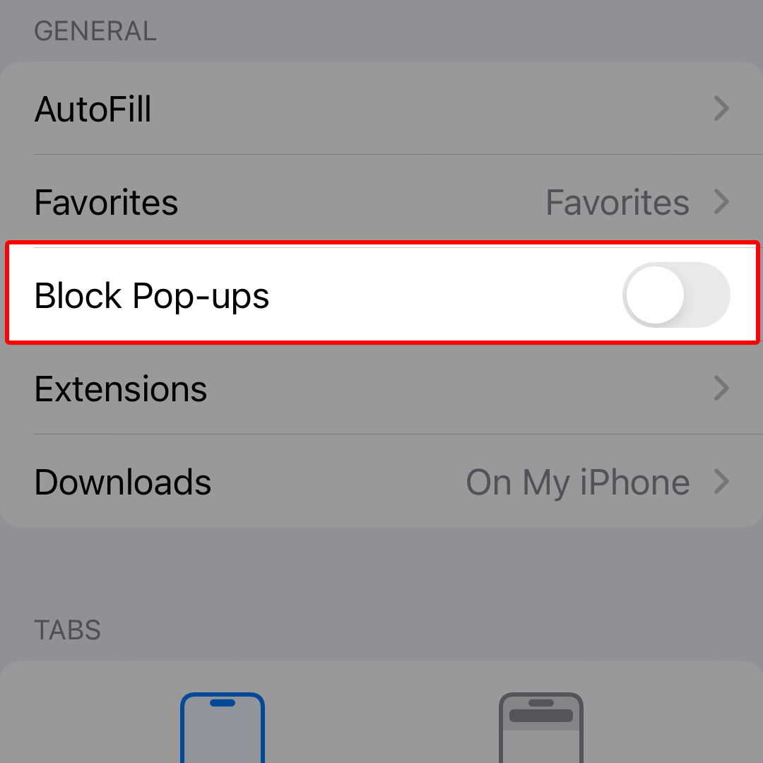 allow pop ups safari iphone14 3