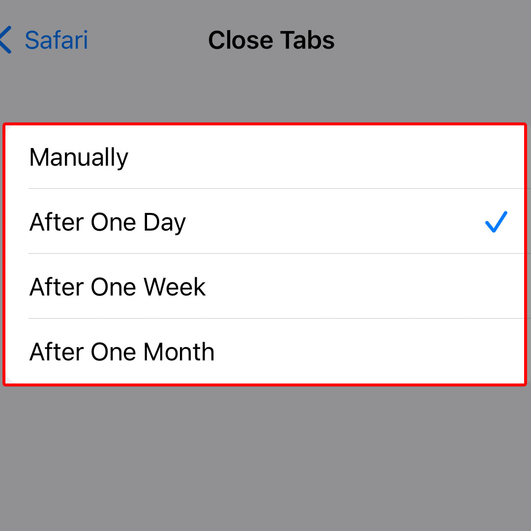 safari auto close tabs