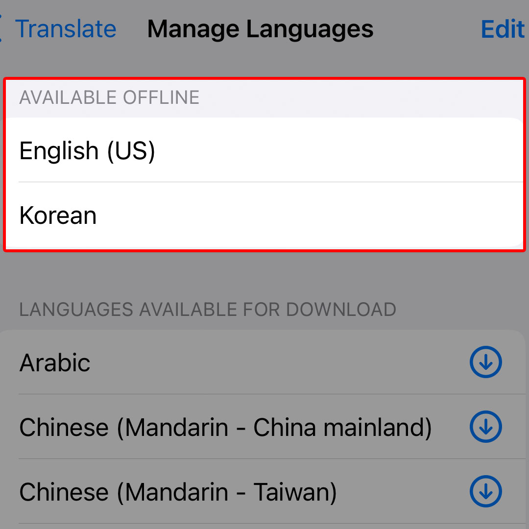 download language iphone14 translate5