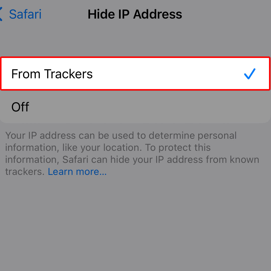 hide IP address iphone14 safari5