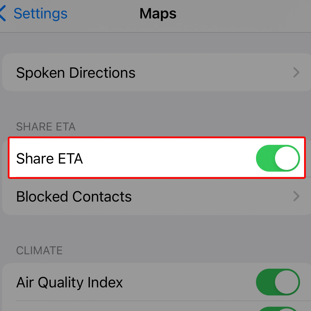 iphone14 maps share ETA 3