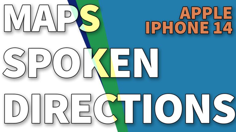 How to Configure Spoken Directions in Maps on iPhone 14