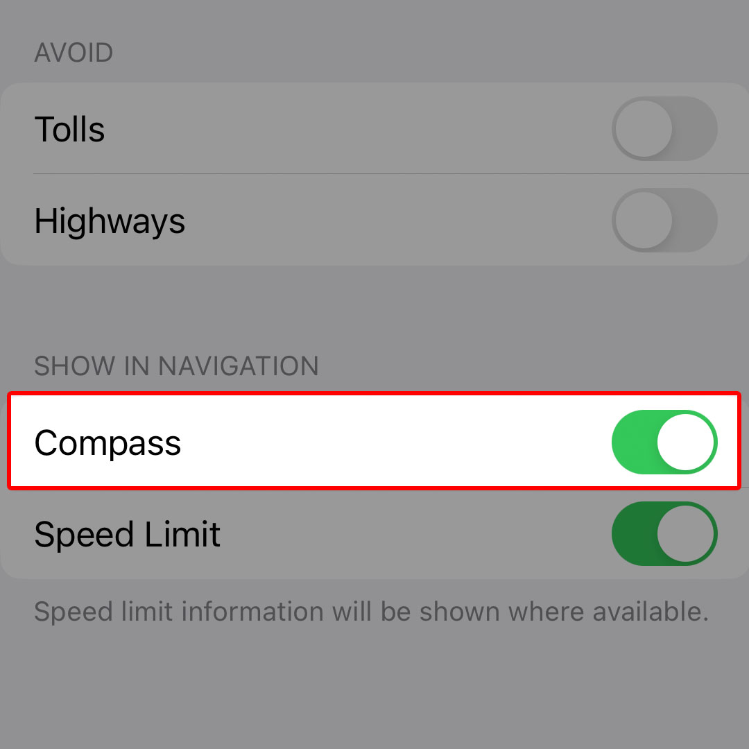 show compass iphone14 maps4