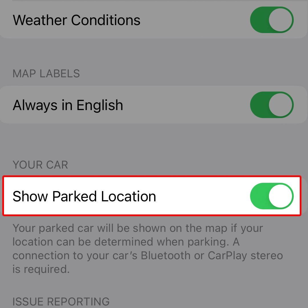 show parked location iphone14 maps3