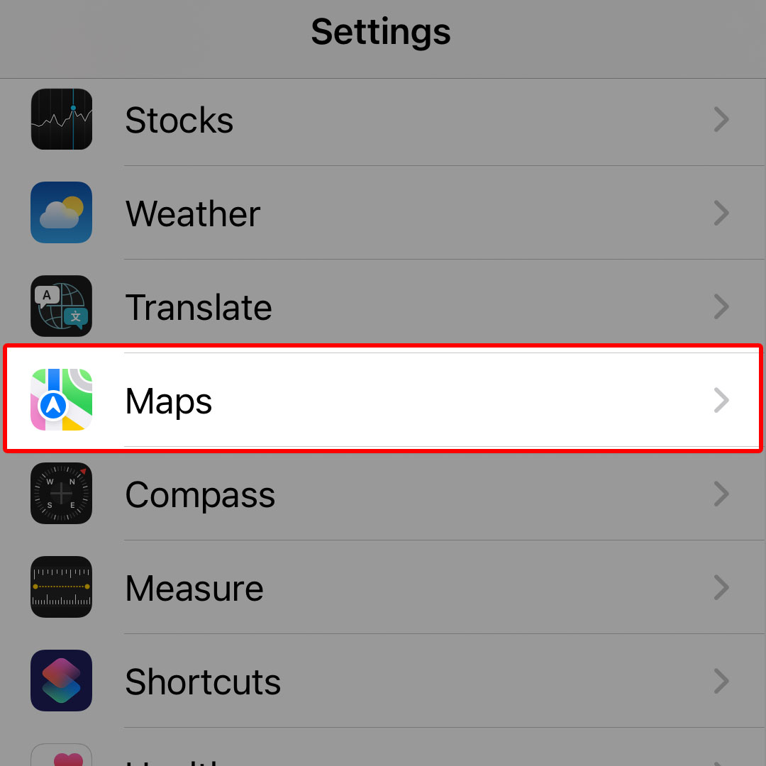 use english only labels iphone14 maps2