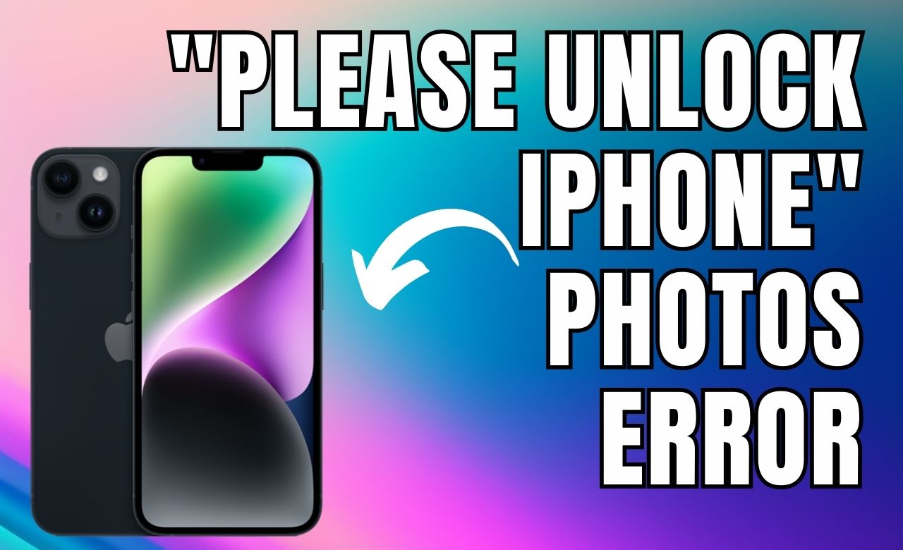 please unlock iphone photos error