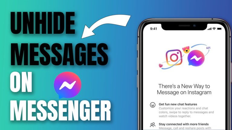 How To Unhide Messages on iPhone Facebook Messenger