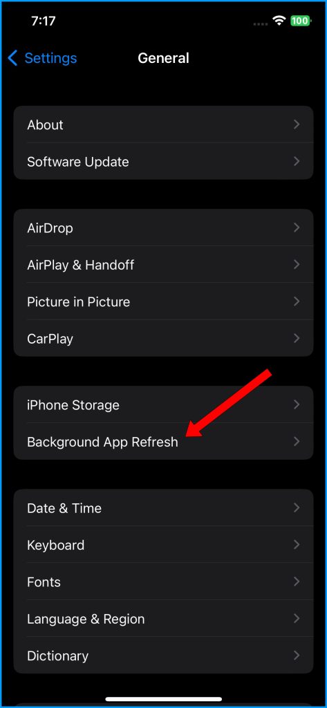 Comprehensive Troubleshooting Guide for Rapid Battery Drain on the iPhone 14 5 Tap Background App Refresh