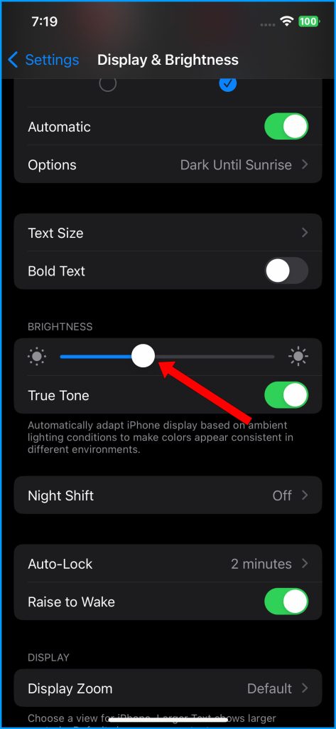 Comprehensive Troubleshooting Guide for Rapid Battery Drain on the iPhone 14 8 Drag the Brightness slider