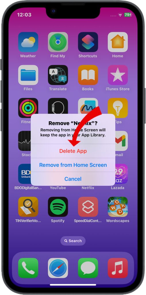 How to Resolve iPhone 14 Camera Freezing and Crashing 6 Tap Delete App