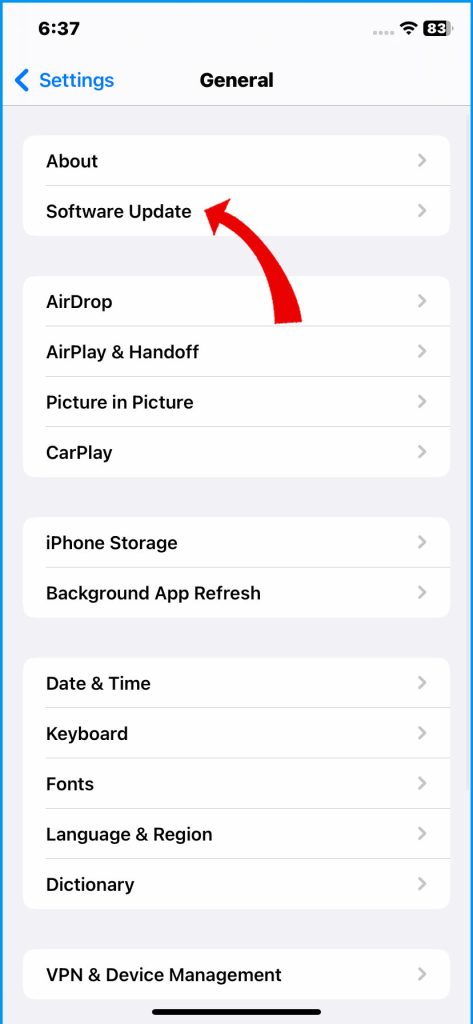 How to Resolve iPhone 14 Screen Flickering 3 Tap Software update