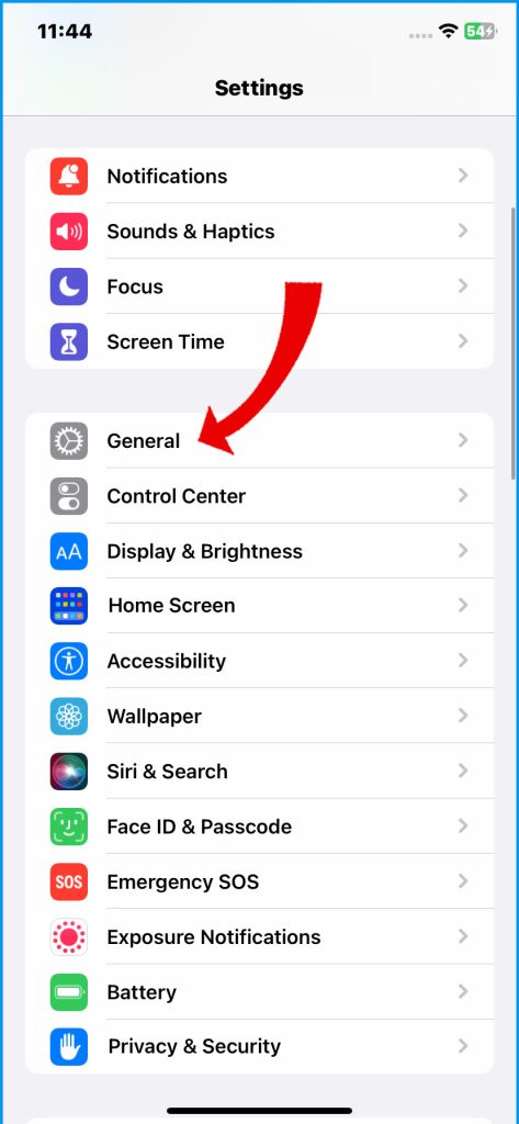 How to Fix iPhone 14 Screen Not Responding 6 Tap General