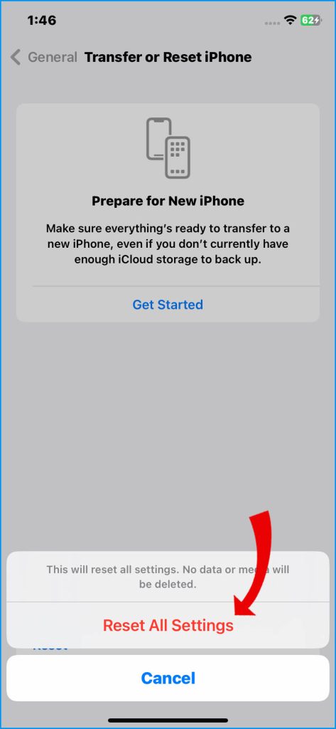 How to Fix iPhone 14 Battery Draining After Software Update 14 Tap Reset All Settings to confirm