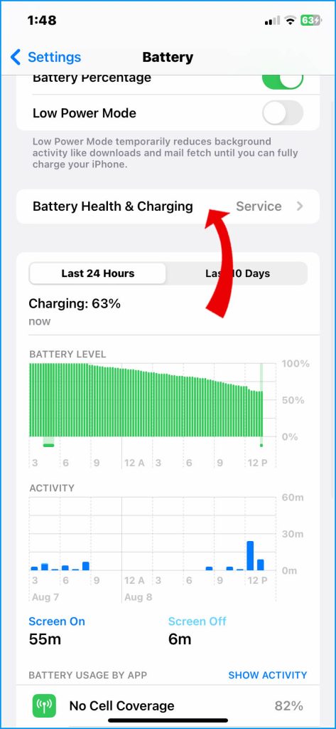 How to Fix iPhone 14 Battery Draining After Software Update 15 Tap Battery Health & Charging