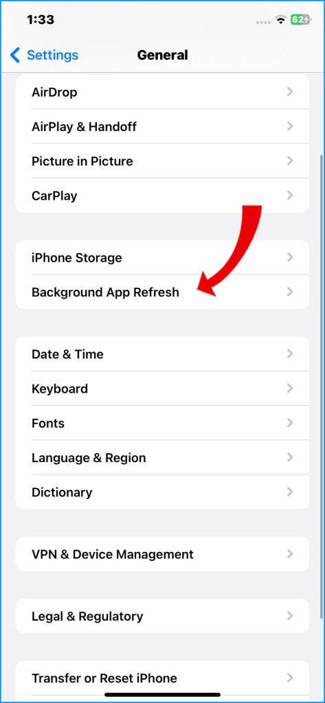 How to Fix iPhone 14 Battery Draining After Software Update 5 Tap Background App Refresh