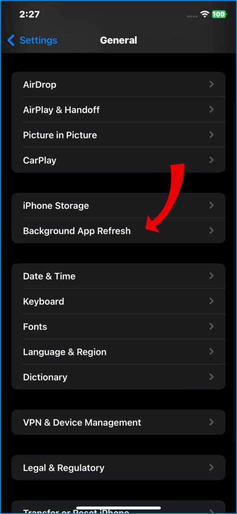 How to Fix iPhone 14 Battery Draining Overnight 12 Tap Background App Refresh