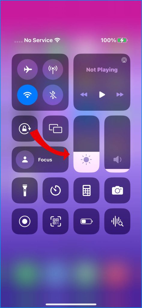 How to Fix iPhone 14 Battery Draining Overnight 8 Drag Brightness Slider