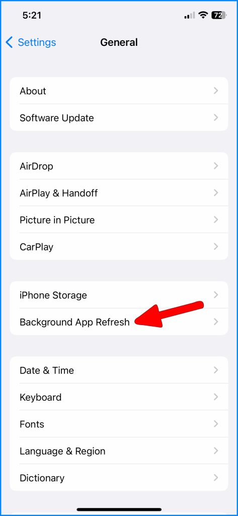 How to Fix An iPhone 14 Battery Draining in Standby 2 Tap Background App Refresh