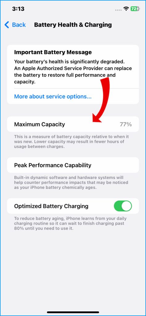 How to Fix iPhone 14 Battery Dying Quickly After Charging 13 Verify Maximum Capacity Percentage Level