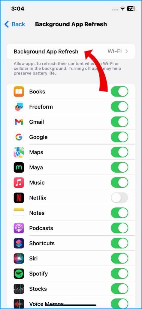 How to Fix iPhone 14 Battery Dying Quickly After Charging 5 Disable Background App Refresh for Unnecessary Apps