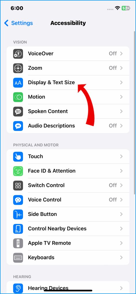 How to Troubleshoot iPhone 14 Battery Draining in Cold Weather 4 Tap Display & Text Size
