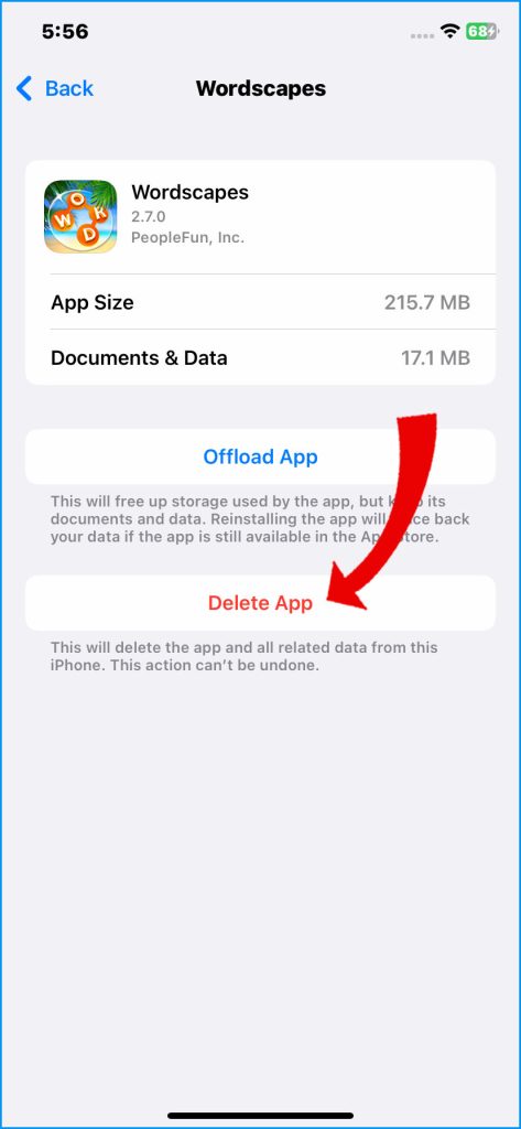 How to Fix iPhone 14 Battery Draining While Using Specific Apps 13 Tap Delete App