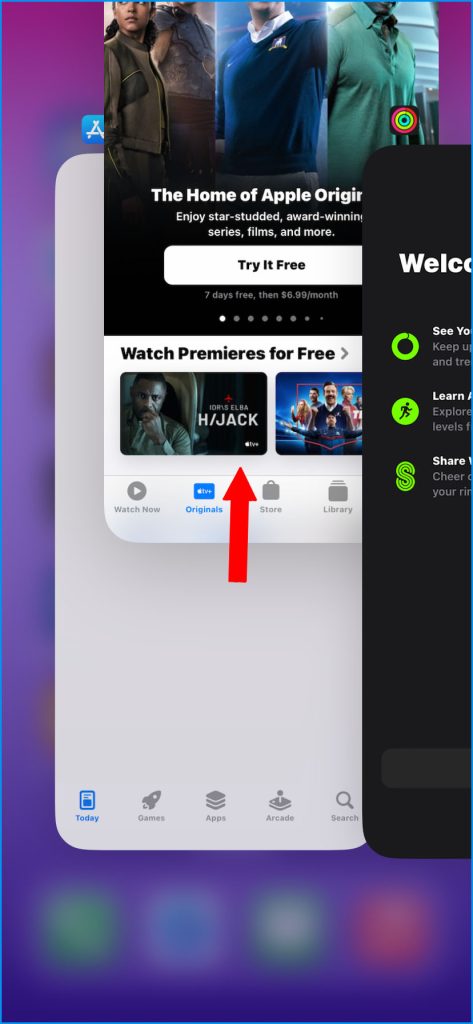 How to Fix iPhone 14 Battery Draining While Using Specific Apps 3 Swipe up on the app to close it