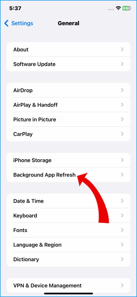 How to Fix iPhone 14 Battery Draining While Using Specific Apps 7 Tap Background App Refresh