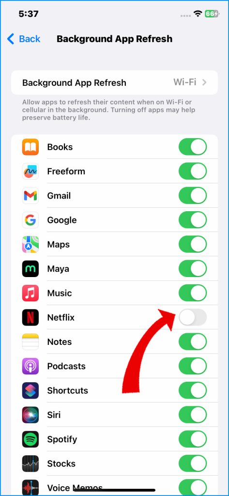How to Fix iPhone 14 Battery Draining While Using Specific Apps 8 Switch OFF app