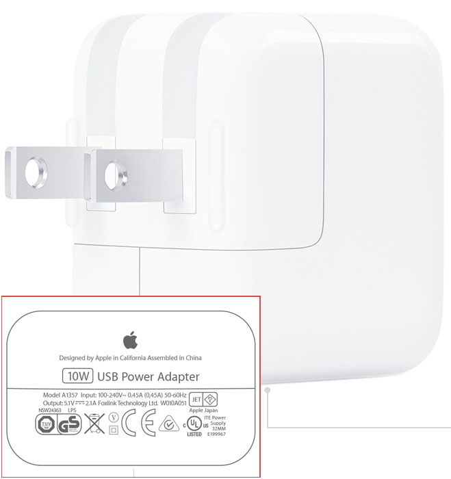 check charger voltage and wattage