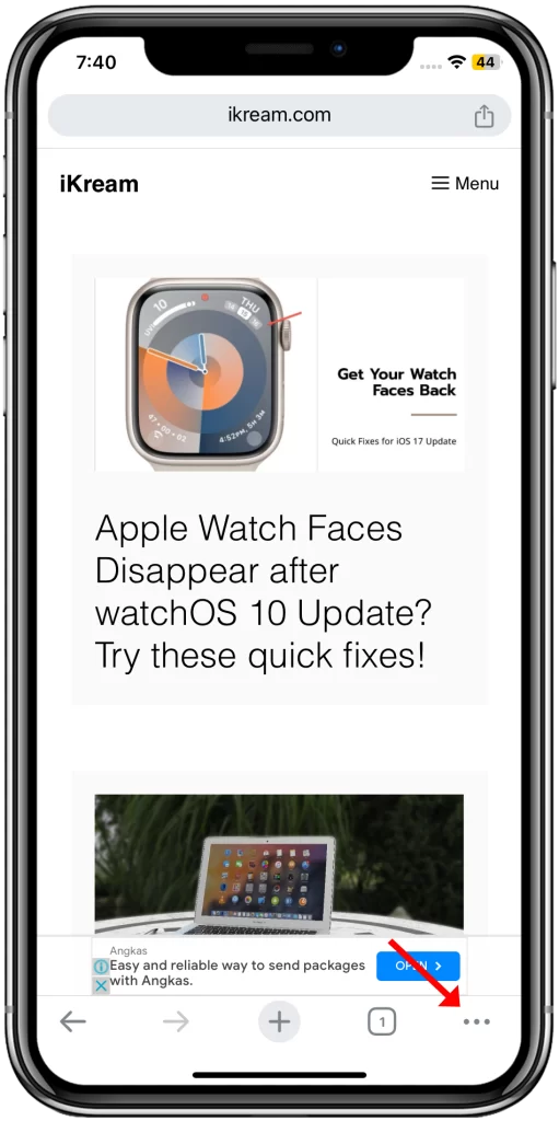 How to Delete Frequently Visited Sites on iPhone 11 7 Tap the three dots in the bottom right corner