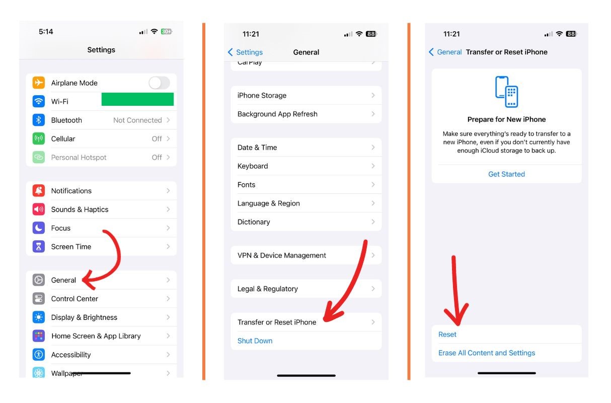 9 Effective Ways to Fix iPhone's Swipe Up Not Working Issue and Restore Functionality 6 Reset all settings