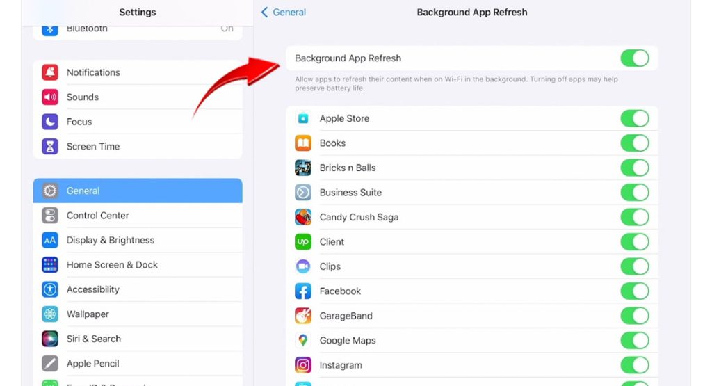 Laggy iPad Animations on iPadOS 17? Get Back to Smooth Transitions with These Fixes! 5 disable background app refresh ipadOS 17