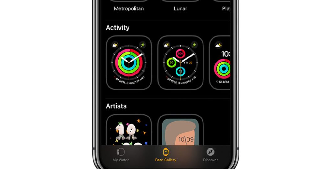 reset Apple Watch Face Settings