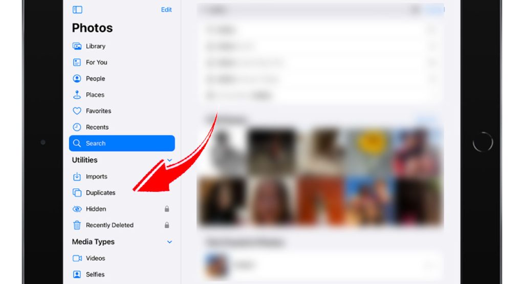 iPad Photos app Duplicate folder