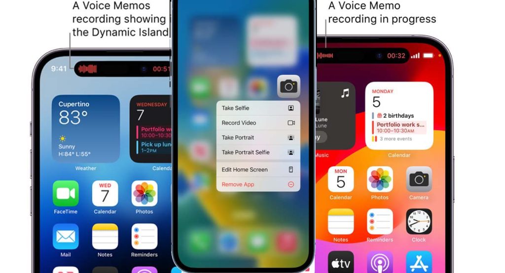 iPhone 15 Dynamic Island Quick Actions Menu