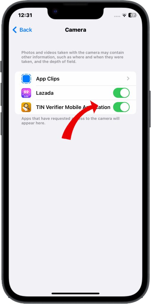 How to Resolve iPhone 14 Camera Unable to Scan QR Codes 4 Enable App for Camera access