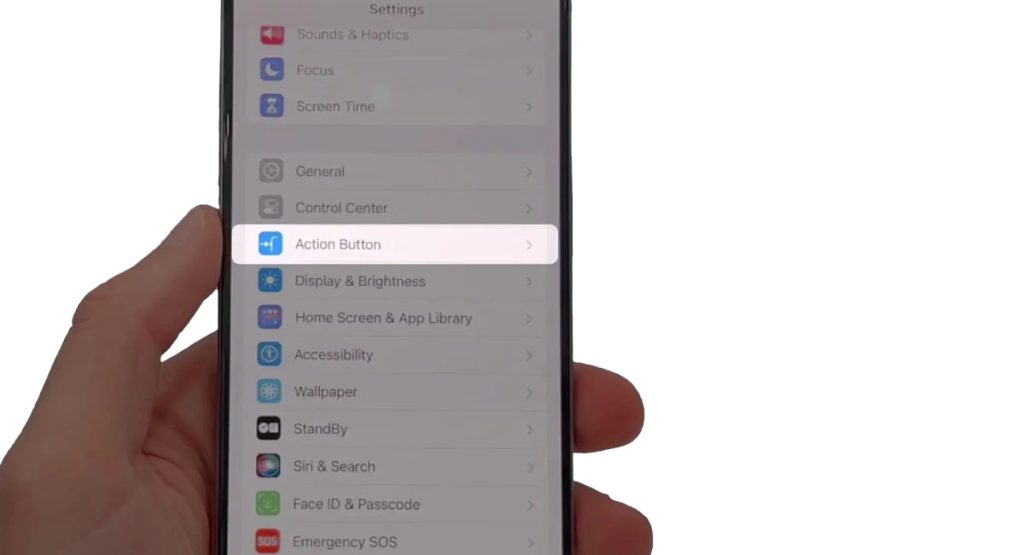 iPhone 15 Action Button Setup - Settings