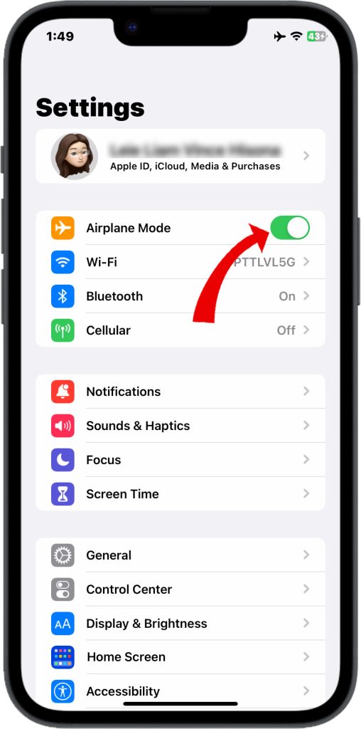 How to Troubleshoot iPhone 14 Battery Draining While on Wi-Fi 3 Turn Airplane mode switch ON