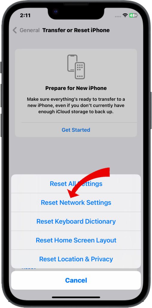 How to Troubleshoot iPhone 14 Battery Draining While on Wi-Fi 20 Select Reset Network Settings