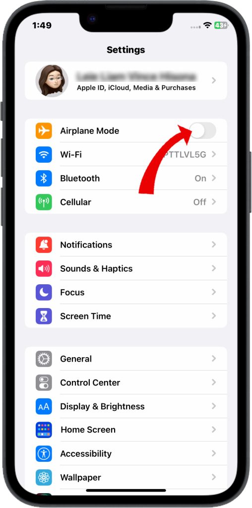 How to Troubleshoot iPhone 14 Battery Draining While on Wi-Fi 4 Turn Airplane Mode switch OFF