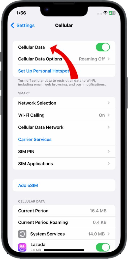 How to Troubleshoot iPhone 14 Battery Draining While on Wi-Fi 8 Tap Cellular Data