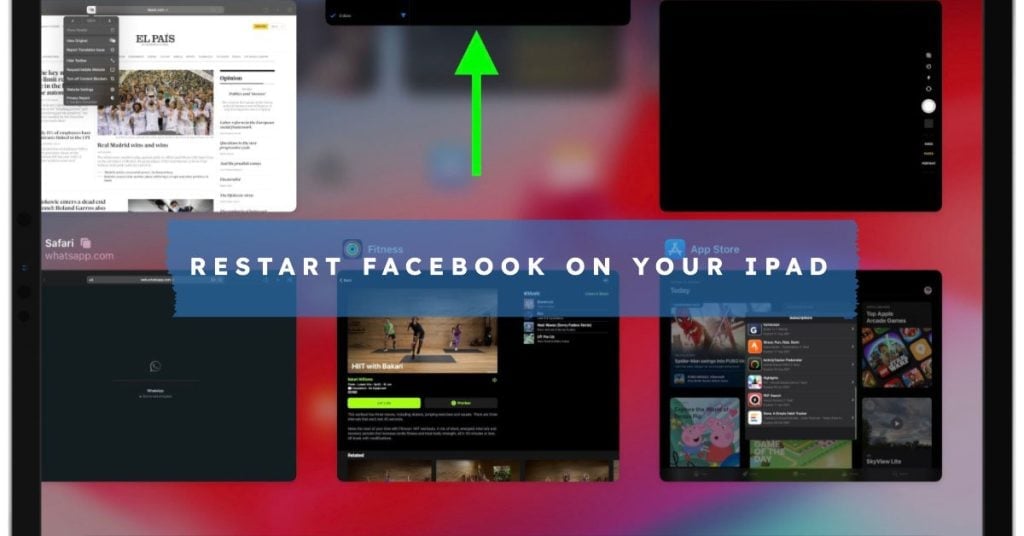 restart Facebook app on iPad